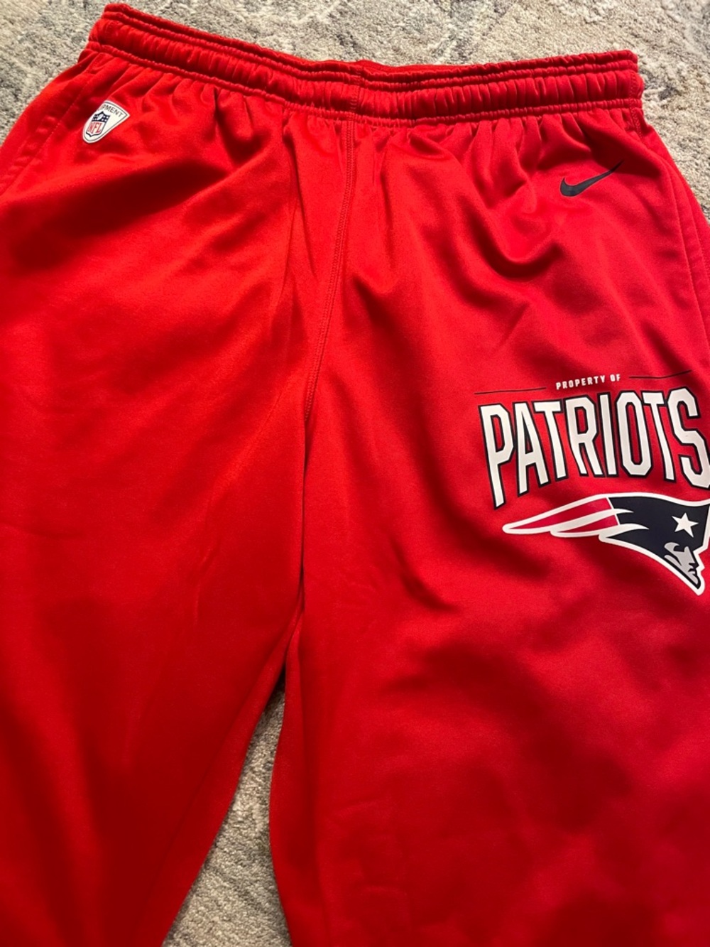 Nike Dri-Fit NFL Training New England Patriots sideline red pants XL